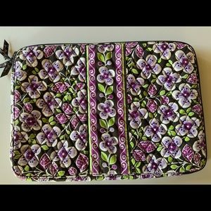 RETIRED VERA BRADLEY PLUM PETALS 17” LAPTOP SLEEVE